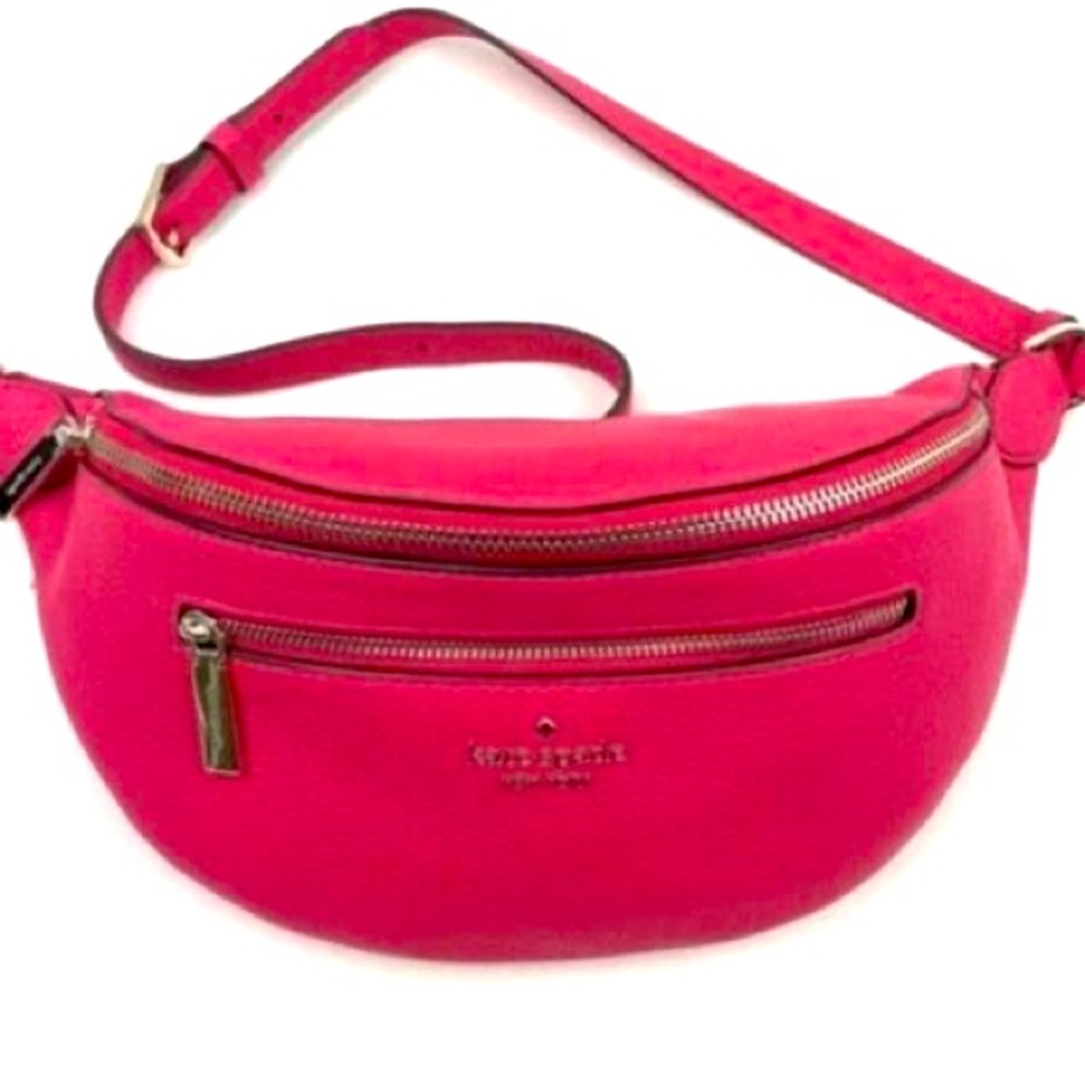 Kate Spade Leila Belt Bag Fanny Pack Leather Purse Bikinki Pink